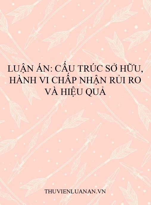 Luận án: Cấu trúc sở hữu, hành vi chấp nhận rủi ro và hiệu quả