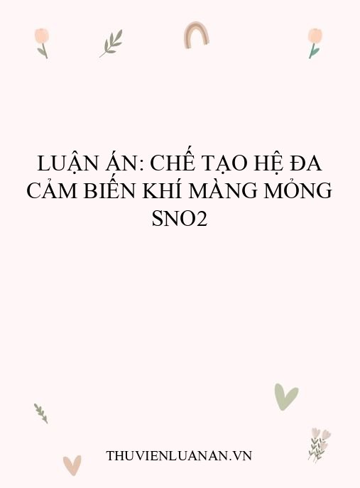 Luận án: Chế tạo hệ đa cảm biến khí màng mỏng SnO2