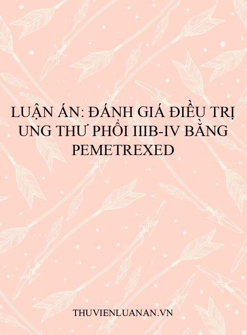 Luận án: Đánh giá điều trị ung thư phổi IIIB-IV bằng Pemetrexed