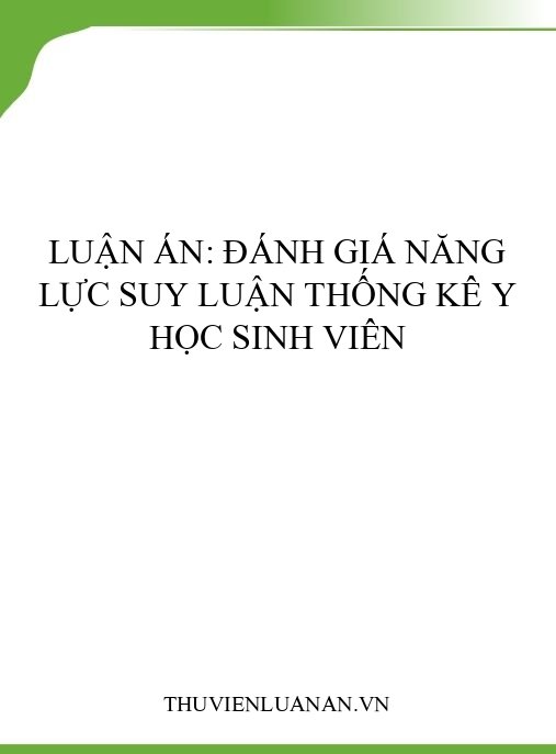 Luận án: Đánh giá năng lực suy luận thống kê y học sinh viên