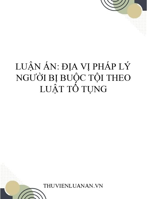 Luận án: Địa vị pháp lý người bị buộc tội theo luật tố tụng