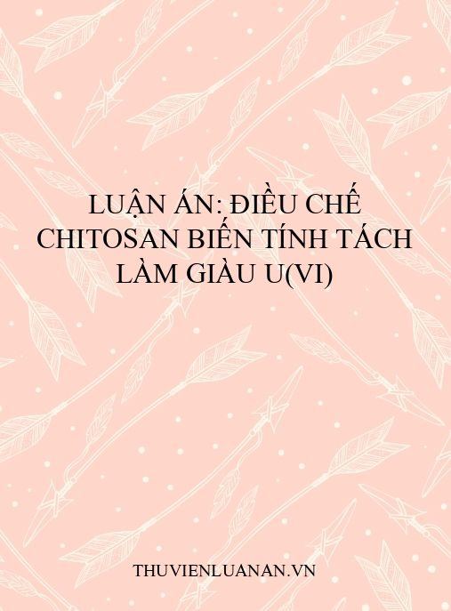 Luận án: Điều chế chitosan biến tính tách làm giàu U(VI)