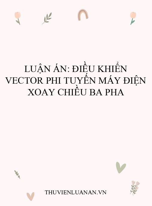 Luận án: Điều khiển vector phi tuyến máy điện xoay chiều ba pha