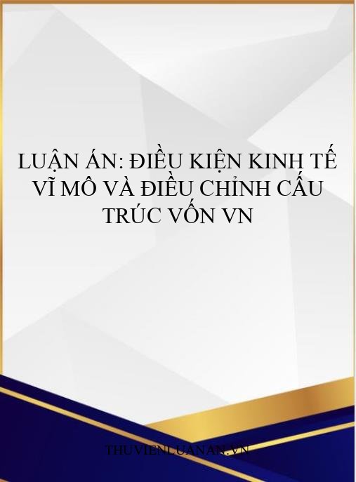 Luận án: Điều kiện kinh tế vĩ mô và điều chỉnh cấu trúc vốn VN