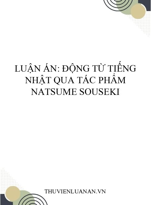 Luận án: Động từ tiếng Nhật qua tác phẩm Natsume Souseki