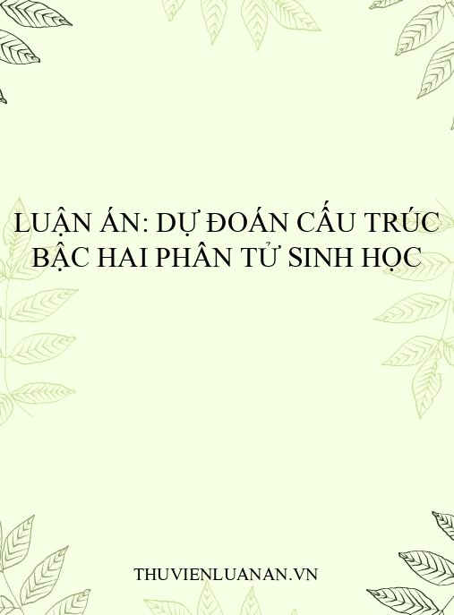 Luận án: Dự đoán cấu trúc bậc hai phân tử sinh học
