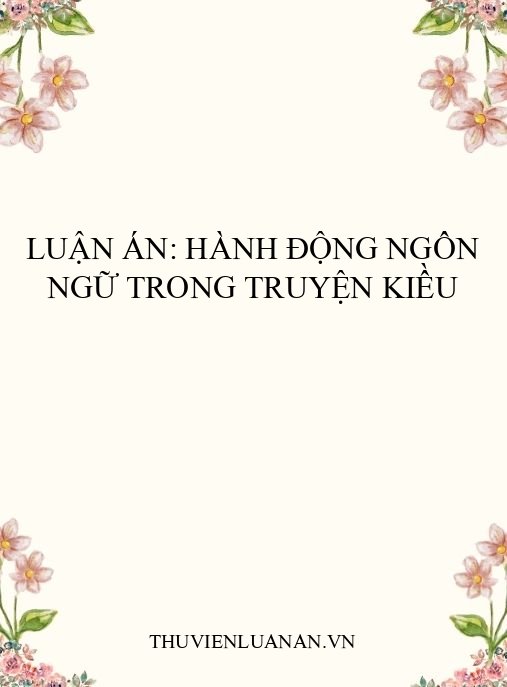Luận án: Hành động ngôn ngữ trong Truyện Kiều