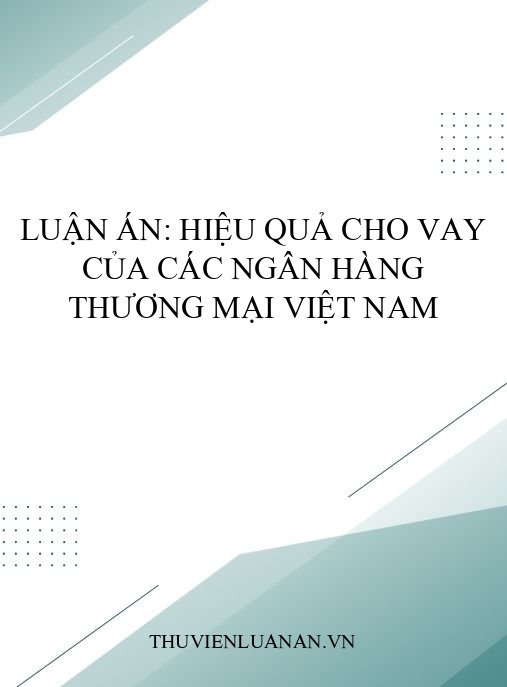 Luận án: Hiệu quả cho vay của các ngân hàng thương mại Việt Nam