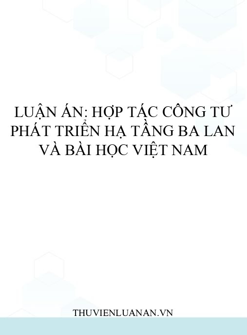 Luận án: Hợp tác công tư phát triển hạ tầng Ba Lan và bài học Việt Nam