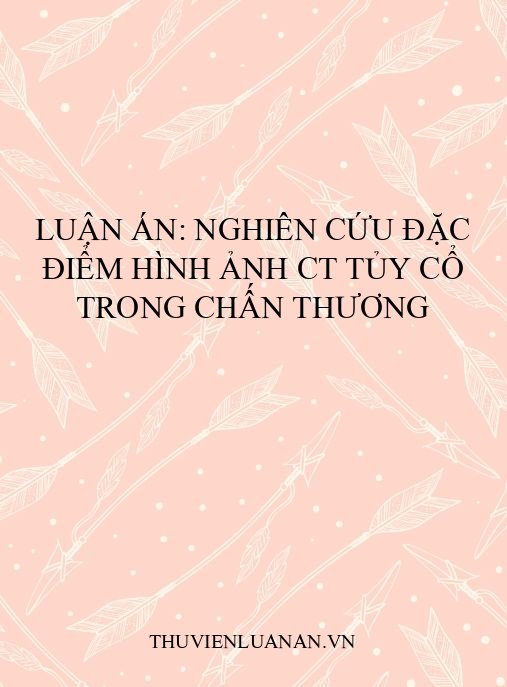 Luận án: Nghiên cứu đặc điểm hình ảnh CT tủy cổ trong chấn thương