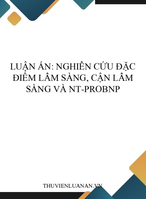 Luận án: Nghiên cứu đặc điểm lâm sàng, cận lâm sàng và NT-proBNP