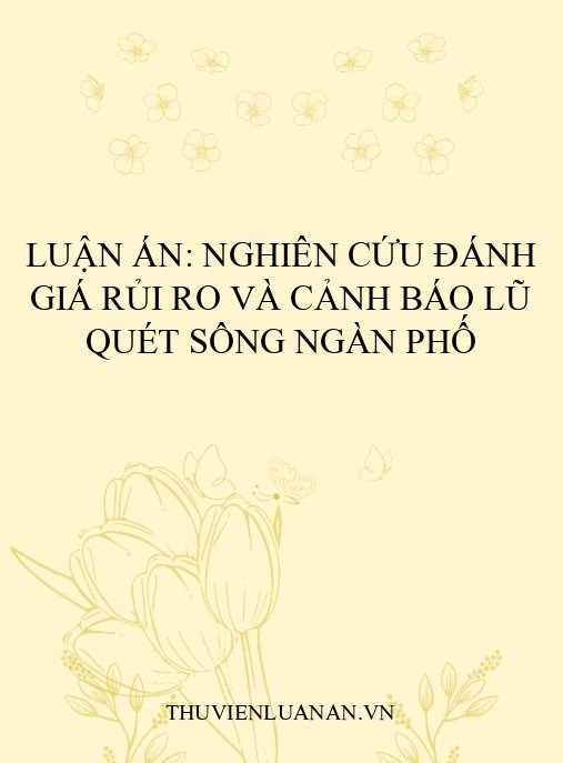 Luận án: Nghiên cứu đánh giá rủi ro và cảnh báo lũ quét sông Ngàn Phố