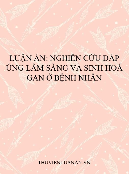Luận án: Nghiên cứu đáp ứng lâm sàng và sinh hoá gan ở bệnh nhân