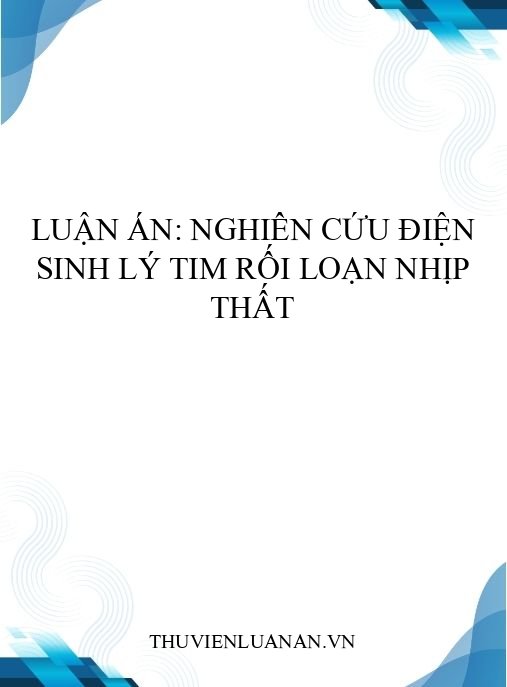 Luận án: Nghiên cứu điện sinh lý tim rối loạn nhịp thất