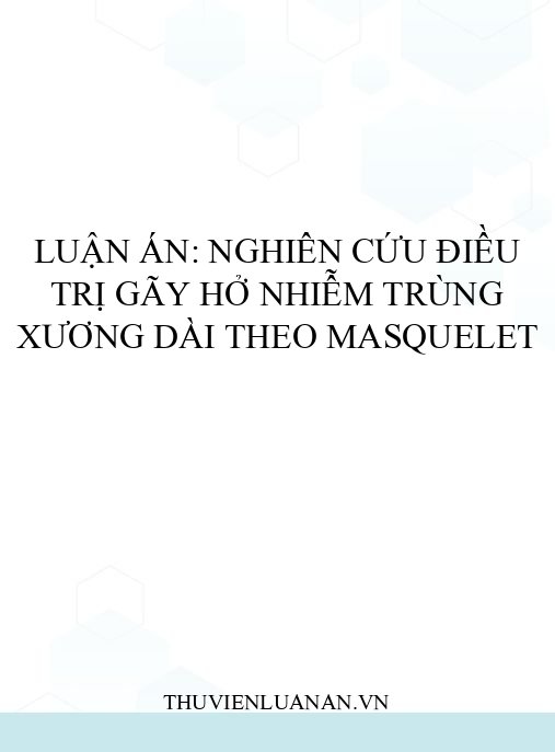 Luận án: Nghiên cứu điều trị gãy hở nhiễm trùng xương dài theo Masquelet