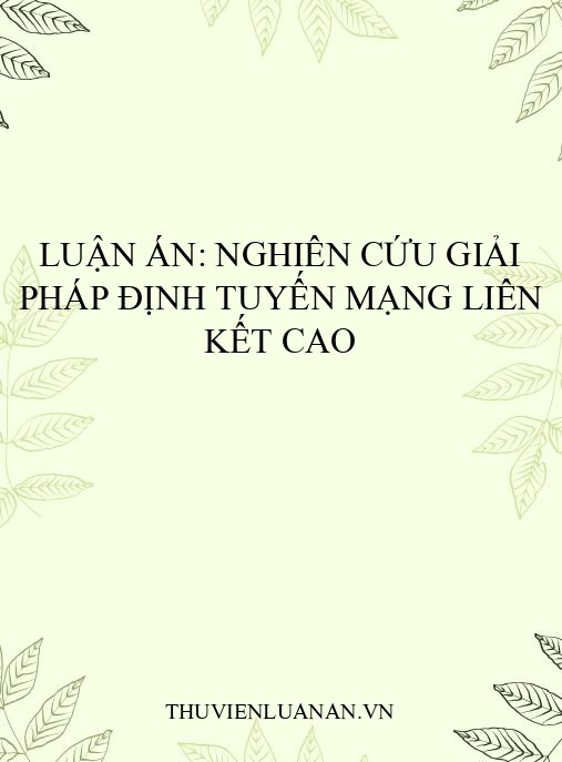 Luận án: Nghiên cứu giải pháp định tuyến mạng liên kết cao