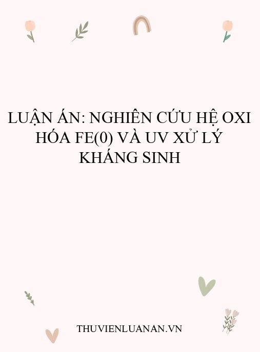 Luận án: Nghiên cứu hệ oxi hóa Fe(0) và UV xử lý kháng sinh