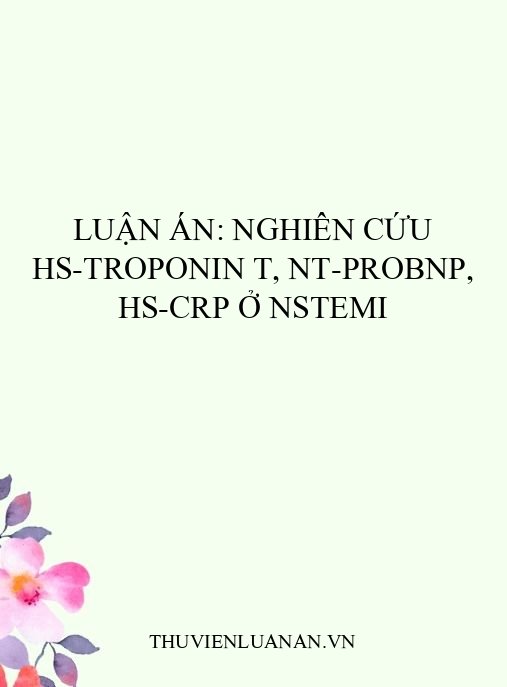 Luận án: Nghiên cứu hs-Troponin T, NT-proBNP, hs-CRP ở NSTEMI