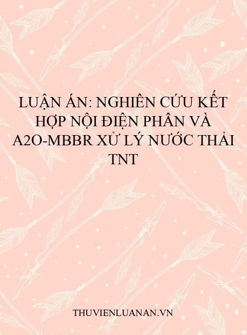 Luận án: Nghiên cứu kết hợp nội điện phân và A2O-MBBR xử lý nước thải TNT