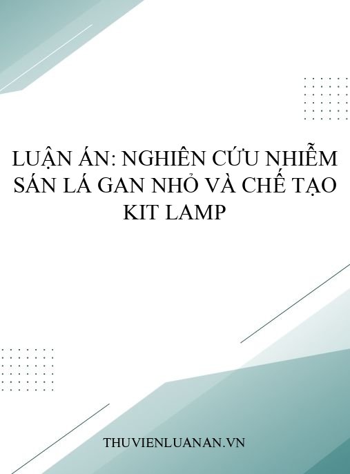 Luận án: Nghiên cứu nhiễm sán lá gan nhỏ và chế tạo kit LAMP