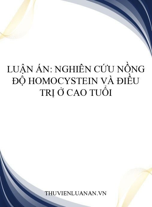 Luận án: Nghiên cứu nồng độ homocystein và điều trị ở cao tuổi