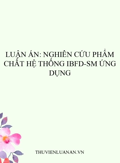 Luận án: Nghiên cứu phẩm chất hệ thống IBFD-SM ứng dụng