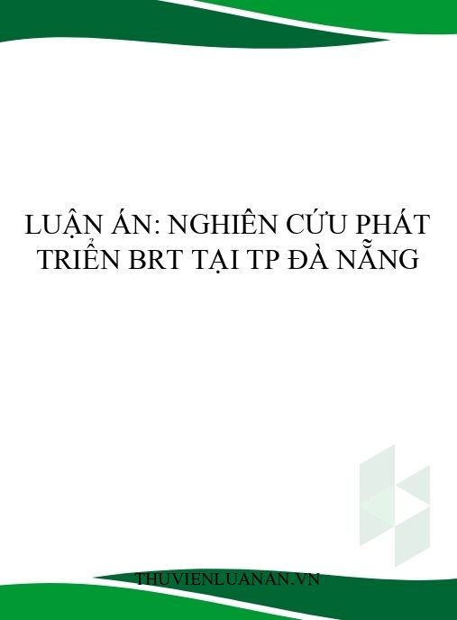 Luận án: Nghiên cứu phát triển BRT tại TP Đà Nẵng