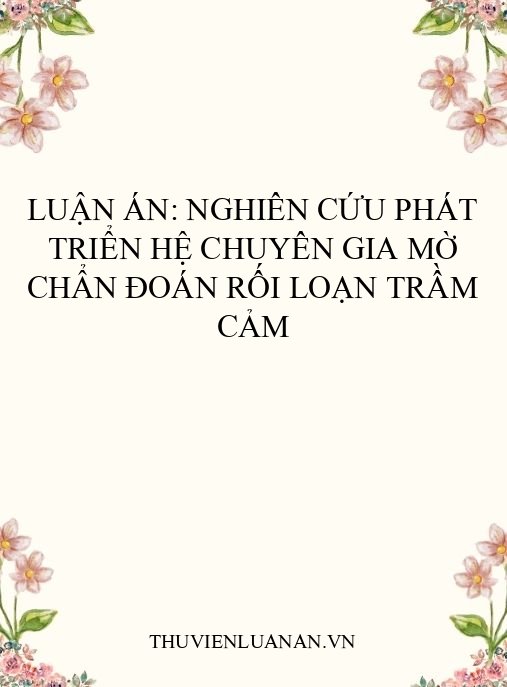 Luận án: Nghiên cứu phát triển hệ chuyên gia mờ chẩn đoán rối loạn trầm cảm