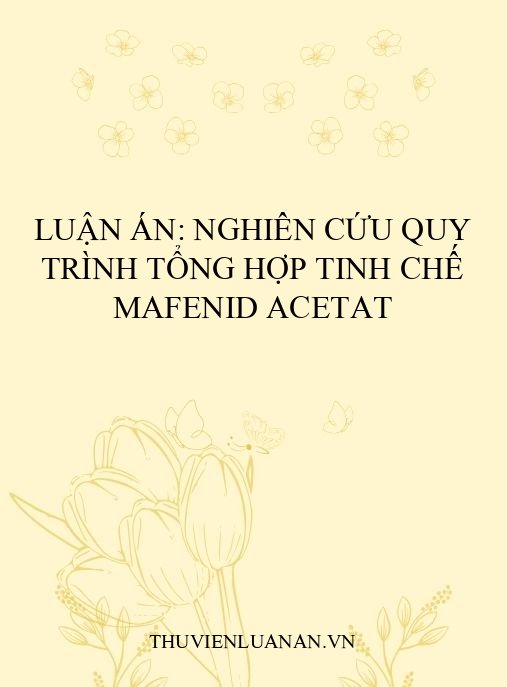 Luận án: Nghiên cứu quy trình tổng hợp tinh chế mafenid acetat