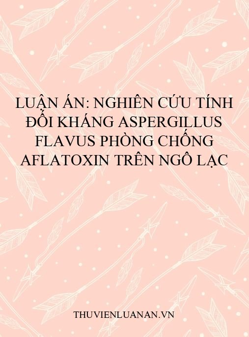 Luận án: Nghiên cứu tính đối kháng Aspergillus flavus phòng chống aflatoxin trên ngô lạc