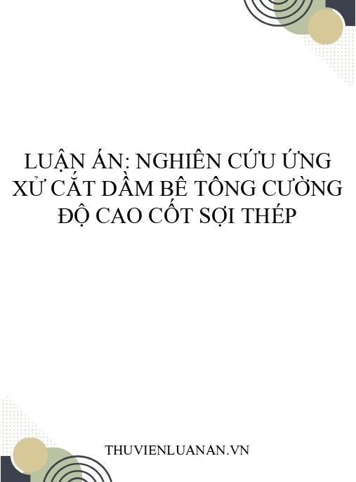 Luận án: Nghiên cứu ứng xử cắt dầm bê tông cường độ cao cốt sợi thép