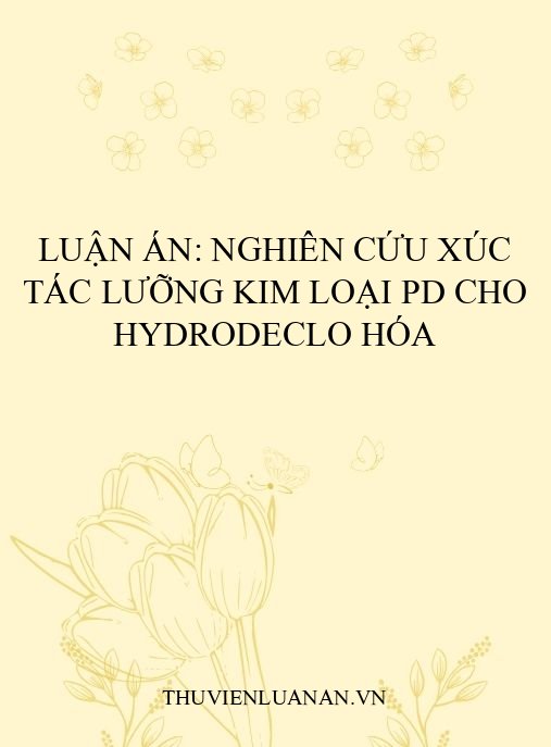 Luận án: Nghiên cứu xúc tác lưỡng kim loại Pd cho hydrodeclo hóa