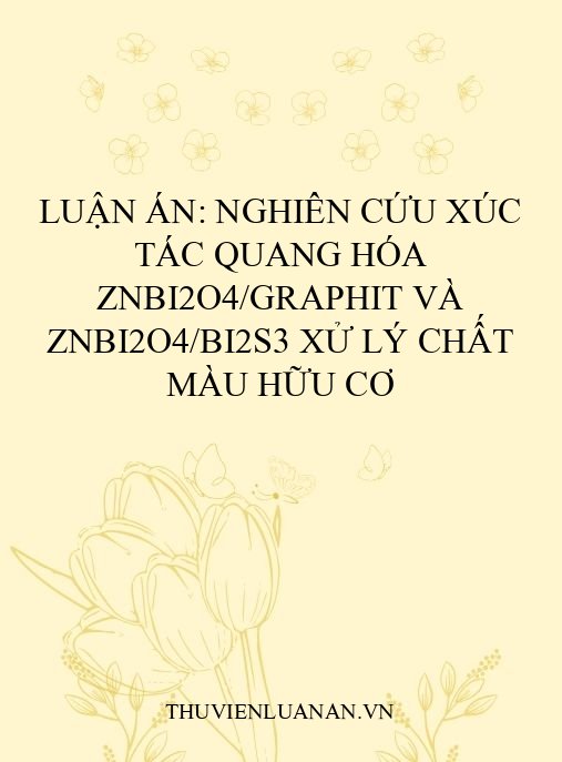 Luận án: Nghiên cứu xúc tác quang hóa ZnBi2O4/Graphit và ZnBi2O4/Bi2S3 xử lý chất màu hữu cơ
