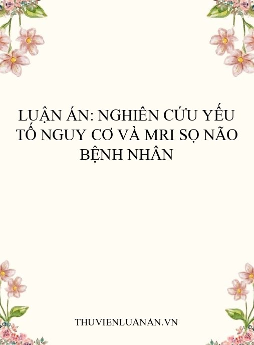 Luận án: Nghiên cứu yếu tố nguy cơ và MRI sọ não bệnh nhân