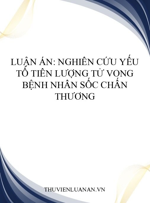 Luận án: Nghiên cứu yếu tố tiên lượng tử vong bệnh nhân sốc chấn thương