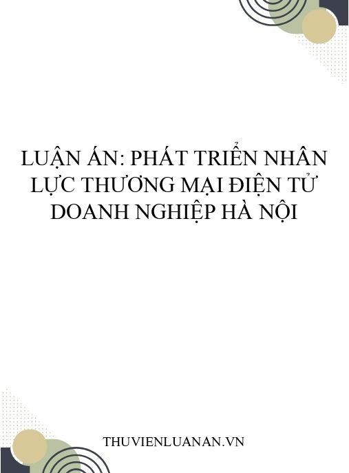 Luận án: Phát triển nhân lực thương mại điện tử doanh nghiệp Hà Nội