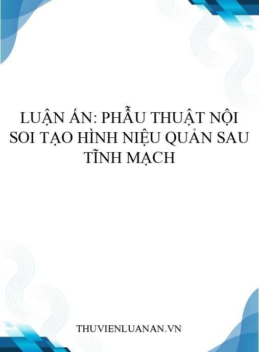 Luận án: Phẫu thuật nội soi tạo hình niệu quản sau tĩnh mạch