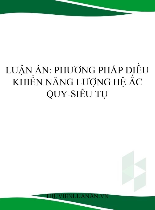 Luận án: Phương pháp điều khiển năng lượng hệ ắc quy-siêu tụ