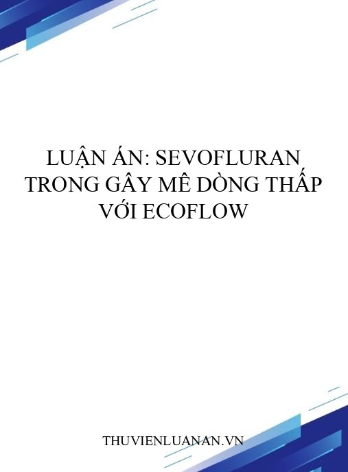Luận án: Sevofluran trong gây mê dòng thấp với ecoflow