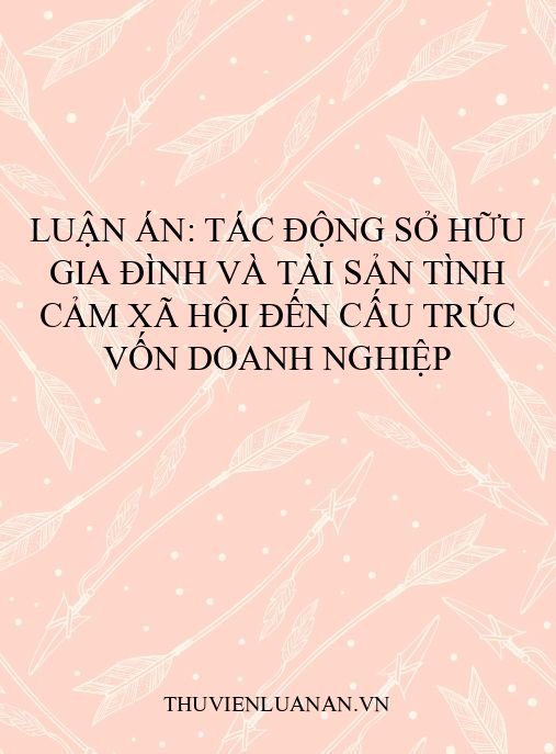 Luận án: Tác động sở hữu gia đình và tài sản tình cảm xã hội đến cấu trúc vốn doanh nghiệp
