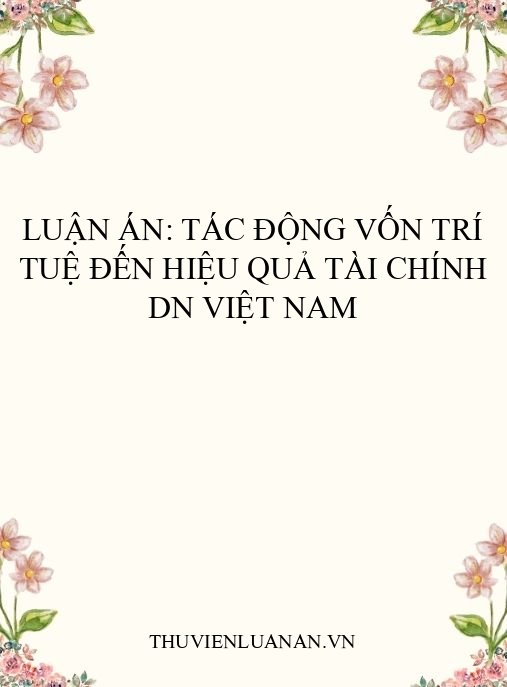 Luận án: Tác động vốn trí tuệ đến hiệu quả tài chính DN Việt Nam