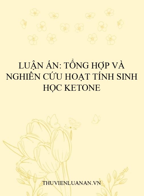 Luận án: Tổng hợp và nghiên cứu hoạt tính sinh học ketone