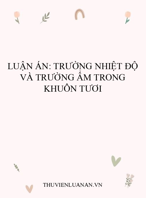 Luận án: Trường nhiệt độ và trường ẩm trong khuôn tươi