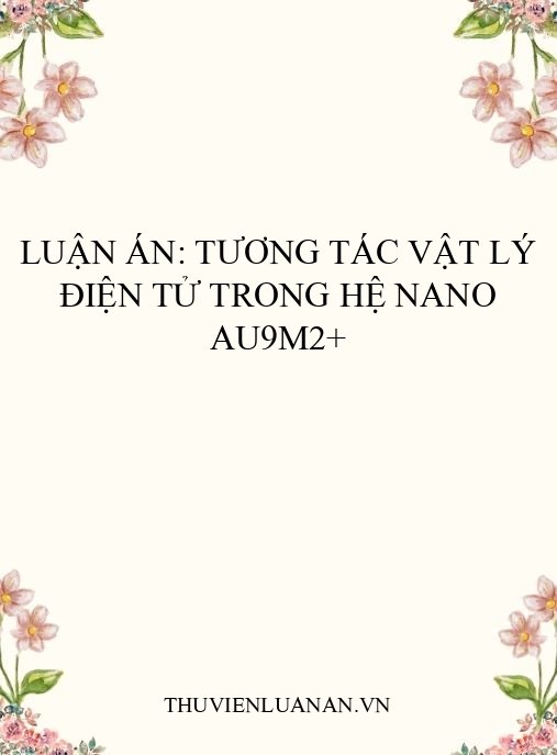 Luận án: Tương tác vật lý điện tử trong hệ nano Au9M2+
