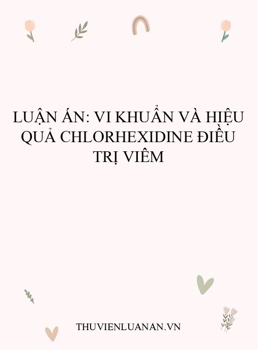 Luận án: Vi khuẩn và hiệu quả Chlorhexidine điều trị viêm