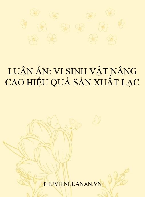 Luận án: Vi sinh vật nâng cao hiệu quả sản xuất lạc