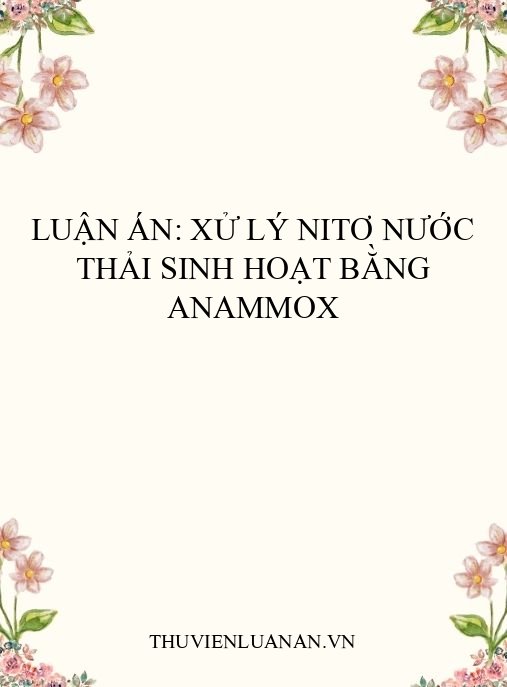 Luận án: Xử lý nitơ nước thải sinh hoạt bằng Anammox